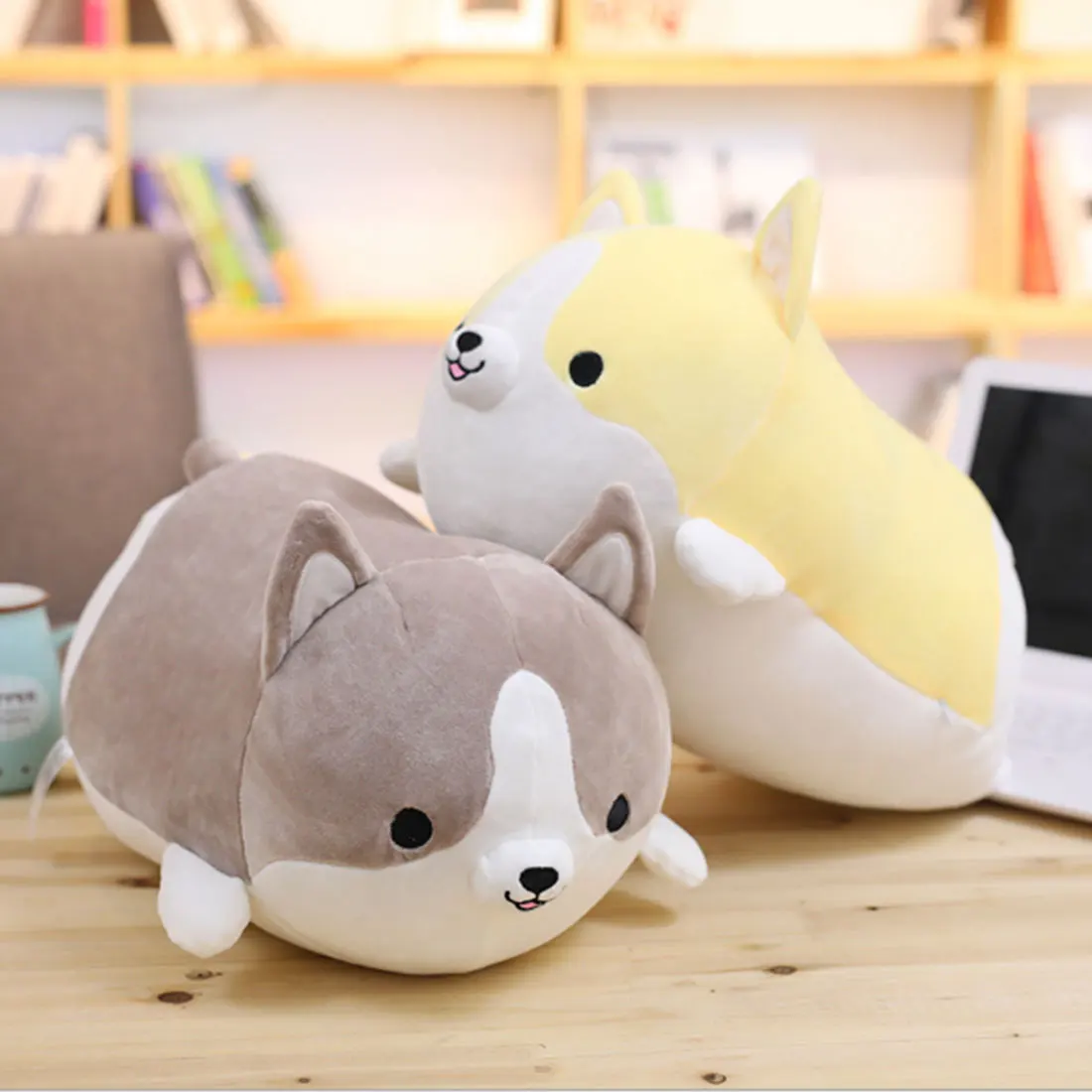 30/45/60cm Cute Corgi Dog Plush Toy Stuffed Soft Animal Cartoon Pillow Lovely Christmas Gift for Kids Kawaii Present