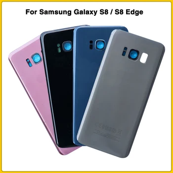 

SAMSUNG Back Battery Cover with lens For Samsung Galaxy S8 G950 SM-G950F S8 Plus S8+ G955 SM-G955F G955FD Back Rear Glass Case