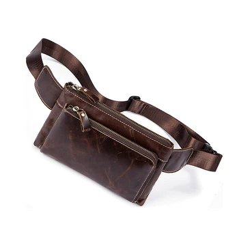

Luufan shoulder bag men's waist pack genuine leather bag belt men fanny packs travel casual money bags for men waist bag