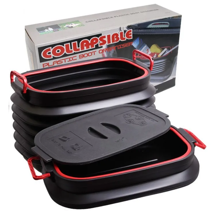 

37L L Folding Storage Box Automobile Storage Box Car Mounted Trunk Storage Box Telescopic Duct Debris Box Fishing Bucket