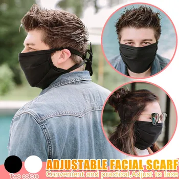 

Adjustable Face Mask Cloth Face Mask Black and White Face mask Protective Mask Fabric Cover windproof comfortable mouth Mask #35