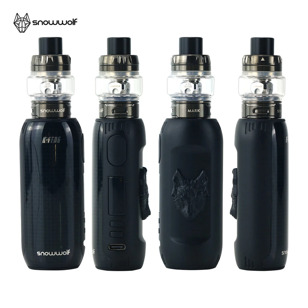 Комплект Snowwolf Kfeng, 2500 мАч, аккумулятор, 2 мл/3 мл, электронная сигарета, 5-80 Вт, vape, 3D, логотип Snowwolf, испаритель, высокое качество