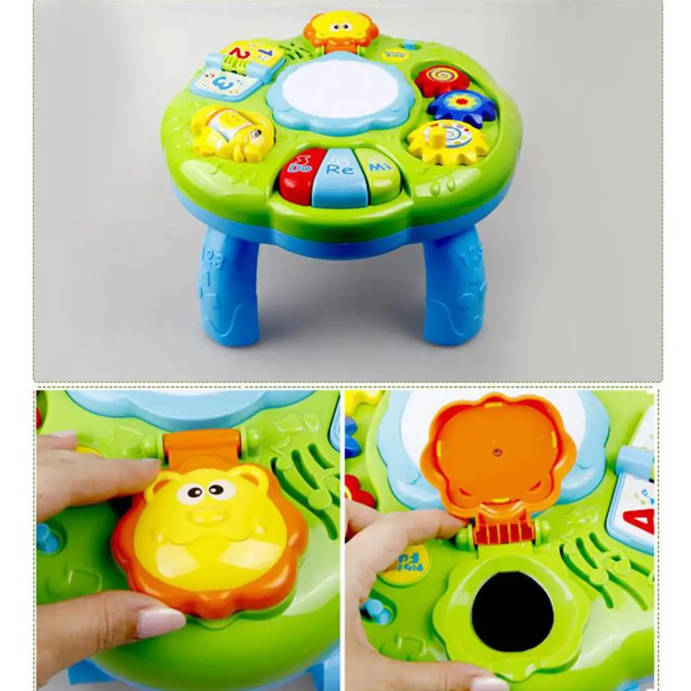 Hobbylane обучающий стол Детские игрушки Обучающие музыкальные настольные игрушки с пианино Pat барабан светильник