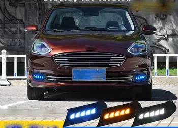 

Fast delivery Led daytime running lights+moving turn signal+blue night mode+remote control for Ford escort 2019