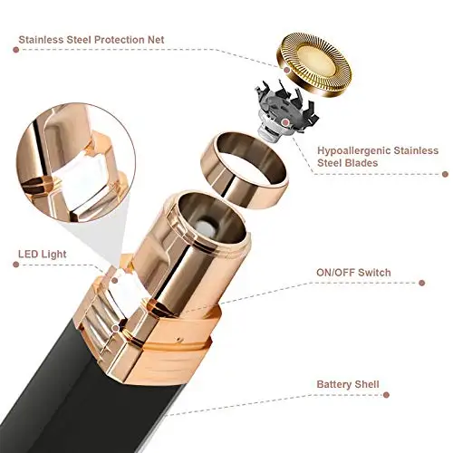 Мини бритва для удаления волос для женщин, для тела, лица, электрическая губная помада, инструмент для бритья, бритва для удаления волос, воск для депиляции