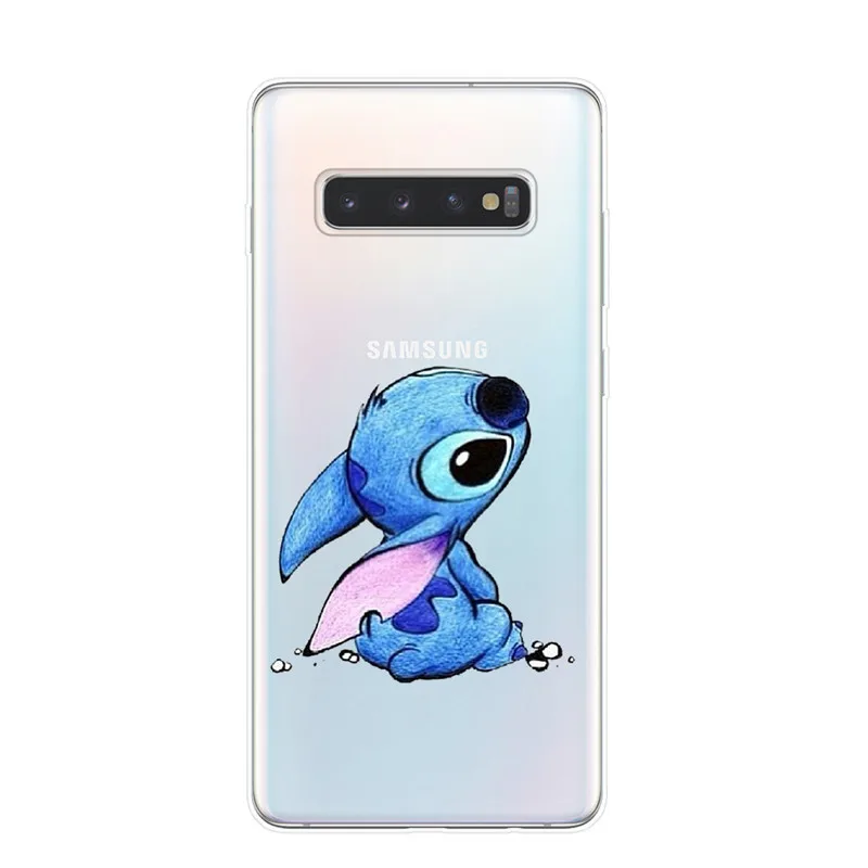 Милые чехлы для телефонов Disneys Stitch для samsung S10 S9 S8 Plus S10e 5G S6 S7 Edge S10Lite, Прозрачная силиконовая Мягкая задняя крышка - Цвет: T5972