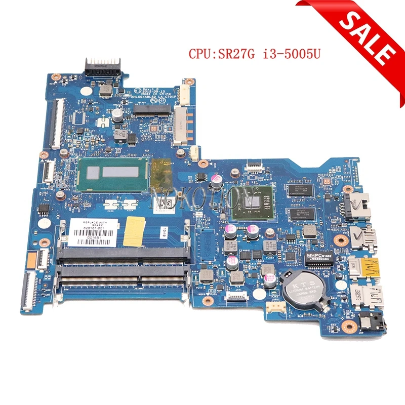 Nokotion AHL50 ABL52 LA-C701P 828181-601 828181-001 для HP 15-AC 15-AY материнская плата ноутбука SR27G i3-5005U R5 M330