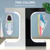 European warehouse Levitating Shoe Display Floating Sneaker Stand with LED Light 360 Degree Rotation shopping mall Shoe Display 2