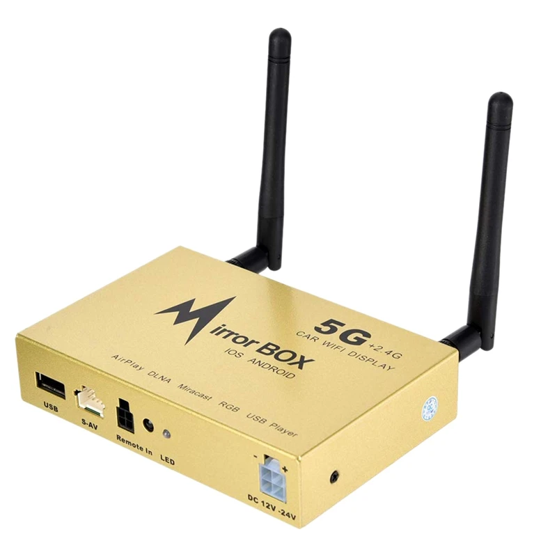 Автомобильный Wifi Дисплей зеркальная коробка, 2,4G 5G Автомобильный Dlna Airplay Hdmi ключ для Ios и Android система Поддержка Ieee 802,11 A/B/G/N Hd