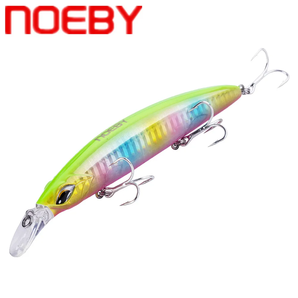 NOEBY Минноу 110 мм 19 г рыболовные приманки плавающий Laser Hard 3D Eyes Diving 0 1 м Isca