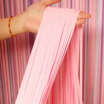 

10 Pcs 2M Rain Solid Party Backdrop Curtain Birthday Party Decorations