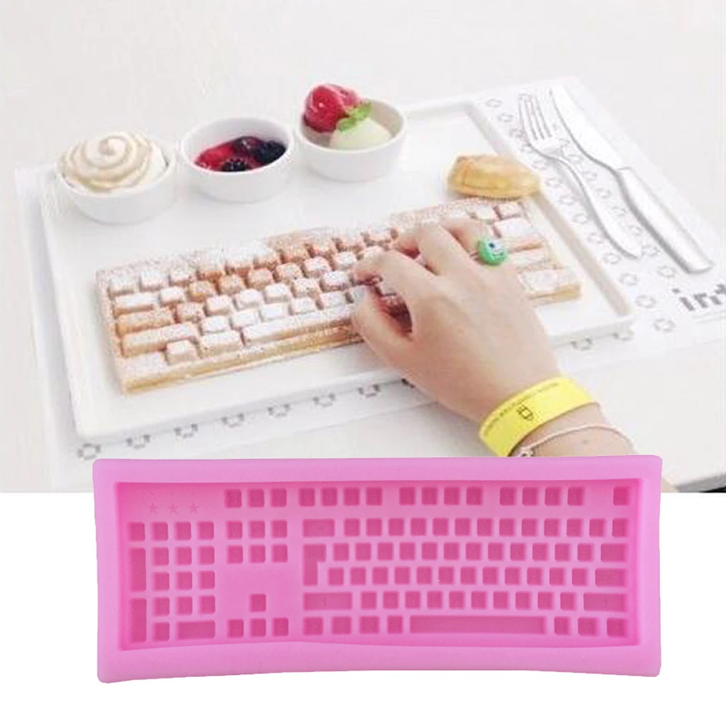 Keyboard Novelty 3D DIY Silicone Chocolate Fondant Mould Mold Cake Decorating Tools