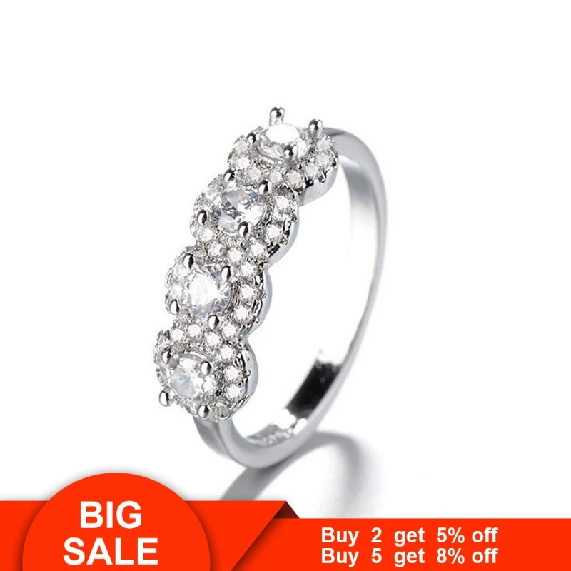 Vecalon элегантное кольцо 925 пробы серебро AAAAA Cz обручальное кольцо кольца для женщин Свадебные Изящные Вечерние ювелирный подарок на палец