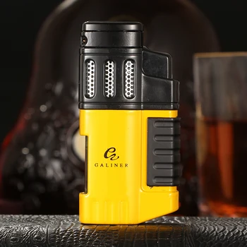 

COHIBA Pocket Cigar Cigarette Tobacco Lighter Windproof Jet Flame Lighter Torch Cool Gas Cigar Lighter Gadgets Turbo Cakmak