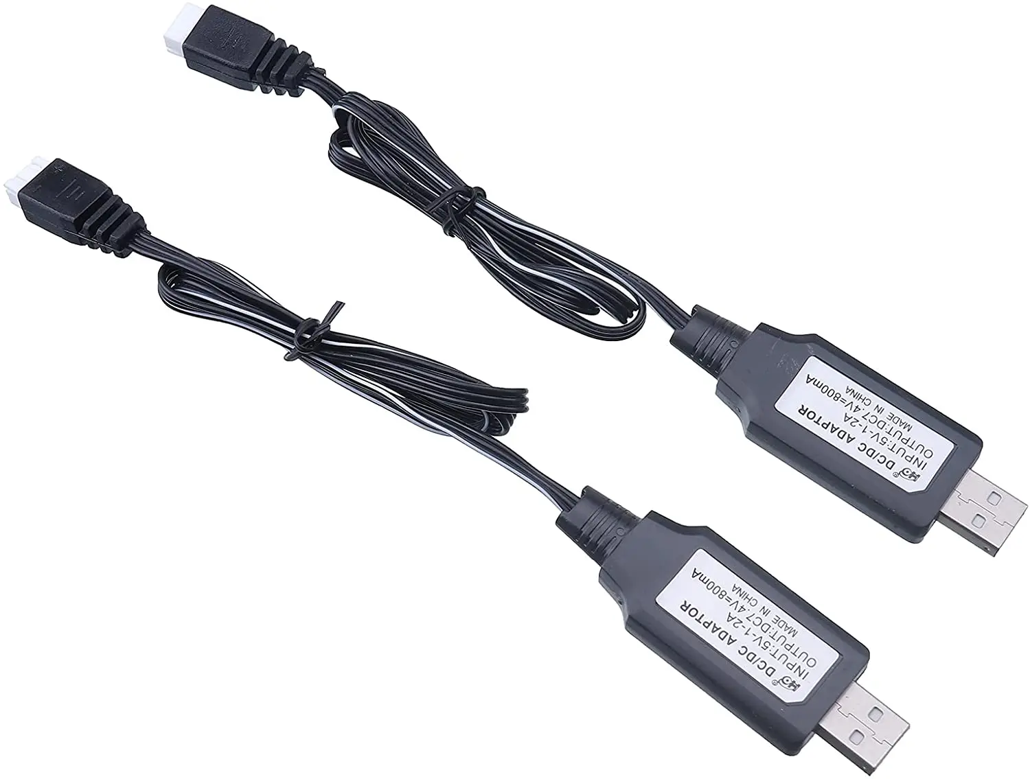 2 Pack Input DC 5V Output 7.4V 800mA USB Balanced Charger Cable with XH-3P Plug for 7.4V 2S Lipo Battery with XH-3P Connector 7.