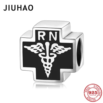 

Silver 925 Fashion profession Registered Nurse career Charms Beads Fit JIUHAO JIUHAO Bracelets For fine Jewelry Making