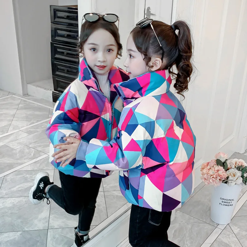 

Girls Padded Cotton Clothes 2019 New Style Fall And Winter Clothes Korean-style Western Style Children Thick Coat Big Boy Cotton