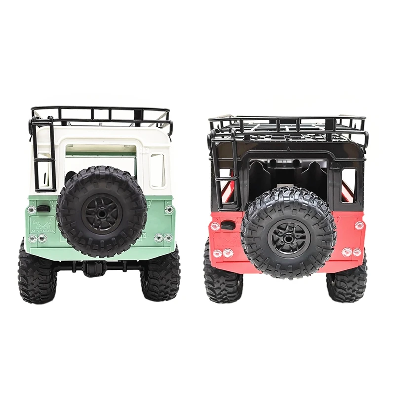 

2 Pcs Mn-90 1/12 2.4G 4Wd 15Km/H Rc Car with Front Led Light 2 Body Shell Rock Crawler Truck Rtr Toy Christmas Gift Kids Boys (R