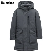 Мужская куртка на утином пуху, высокое качество, теплая, модная, деловая, зимняя одежда, повседневное пальто, Мужская парка, пальто, пуховик, сохраняющий тепло