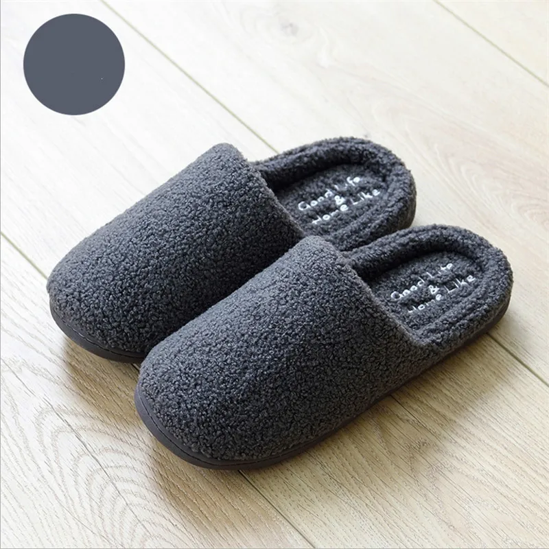 Shoes Men Fur Slippers Gingham Warm Winter Shoe Sturdy Sole Light Weight House Slippers Women Lover Soft Indoor Slipper Non Slip