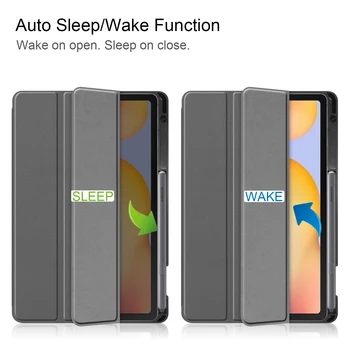 

Tri-Fold Case for Samsung Galaxy Tab P610 P615 S6 Lite 10.4 PU Leather Stand Cover Shock Proof Tablet Shell Cases