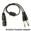 Adaptador de auriculares para Airbus XLR a GA, enchufe Dual de 5 pines, Cable de auriculares para aviación, accesorios para auriculares ► Foto 2/4