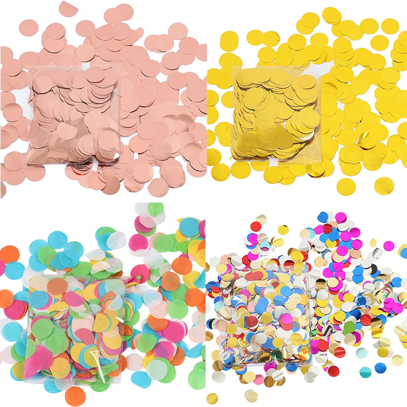 500/1000g 2.5cm Mixed Colors Metallic Rose Gold Round Confetti Dots Filling Balloons Baby Shower Wedding Engagement Decorations | Дом и сад