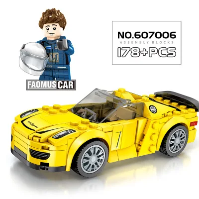 10 шт SD607017 Racing Veyron SF16-H AMG-GT3 M-7205 конструкторных блоков, Детские кубики Детский подарок развивающие детские игрушки - Цвет: SD607006