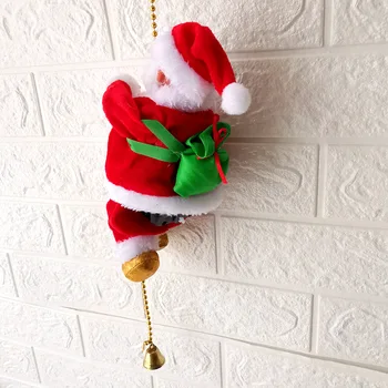 

100cm Climbing Rope Santa Claus Christmas Decorations Outdoor Parachute Santa Claus Doll Pendant New Year Decor Ornament