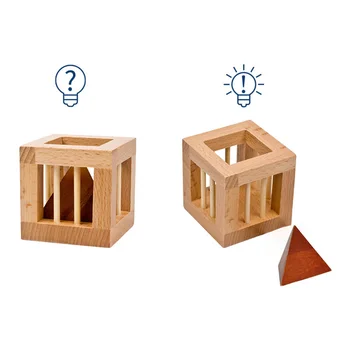 

Wooden 3D Russia Caged triangle Ming Educational Toy Educational Puzzles For Adults Kids Brain Teaser Children Birthday Gift D9