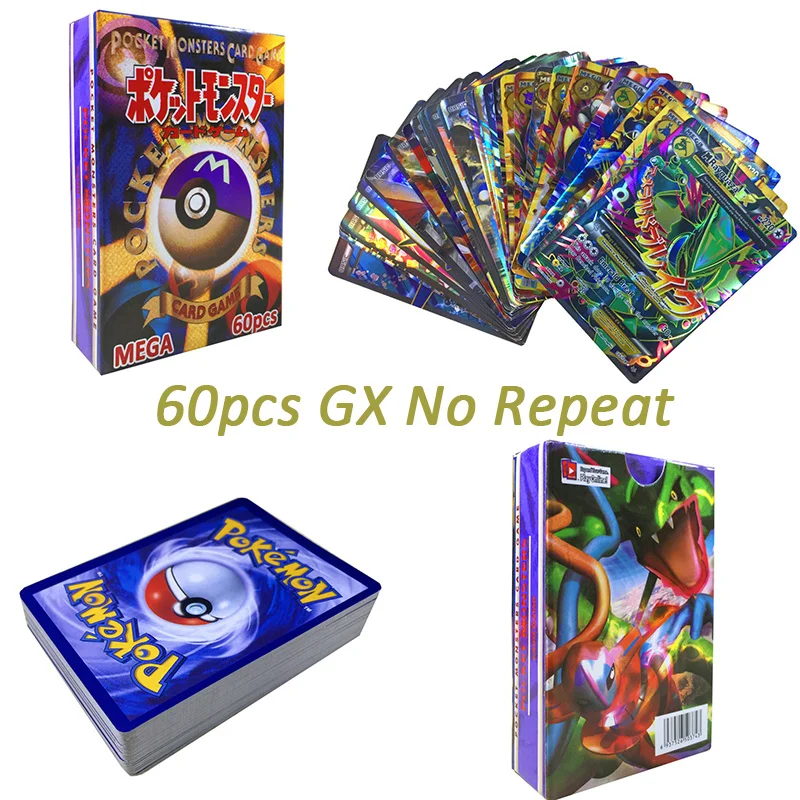 Original Takara Tomy Pokemon Cards Pokecard Shining 60pcs GX MEGA Game Collection | Игрушки и хобби
