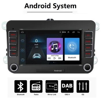 

2020 new!! 7-inch car Bluetooth MP5 player Android system GPS navigation integrated host is suitable for VW (9070)
