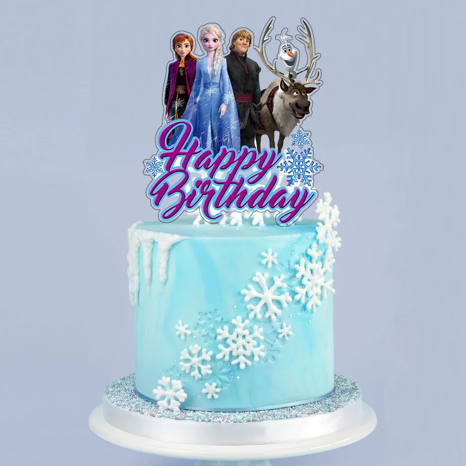 HONGECB Cartoon Cake Topper Principessa congelata Cake Topper Forniture per la Decorazione della Torta della mini personaggi per feste di compleanno Frozen Decorazioni per Torte di Compleann 