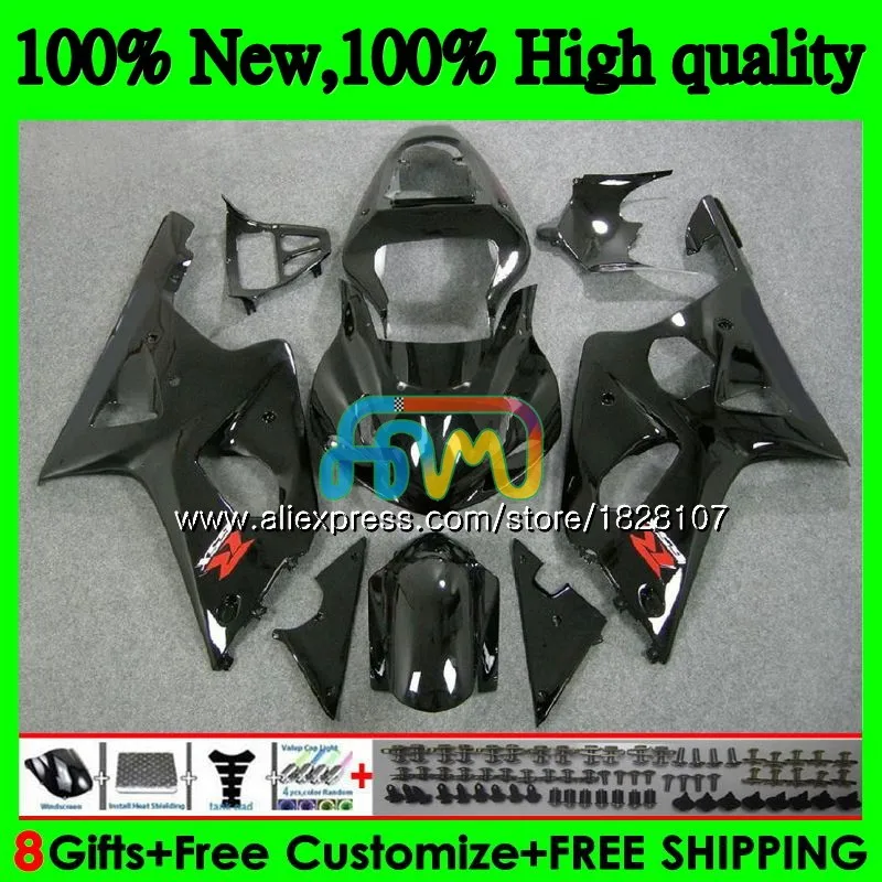 Глянцевый черный корпус для SUZUKI GSXR 1000 GSX-R1000 GSXR1000 00 01 02 40BS. 1 1000CC GSXR-1000 K2 GSX R1000 2000 2001 2002 обтекатель