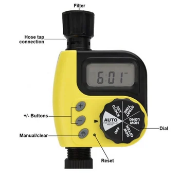 

Electronic Digital Programmable Hose Faucet Timers Garden Automatic Watering Device Irrigation Timer Battery Single Outlet