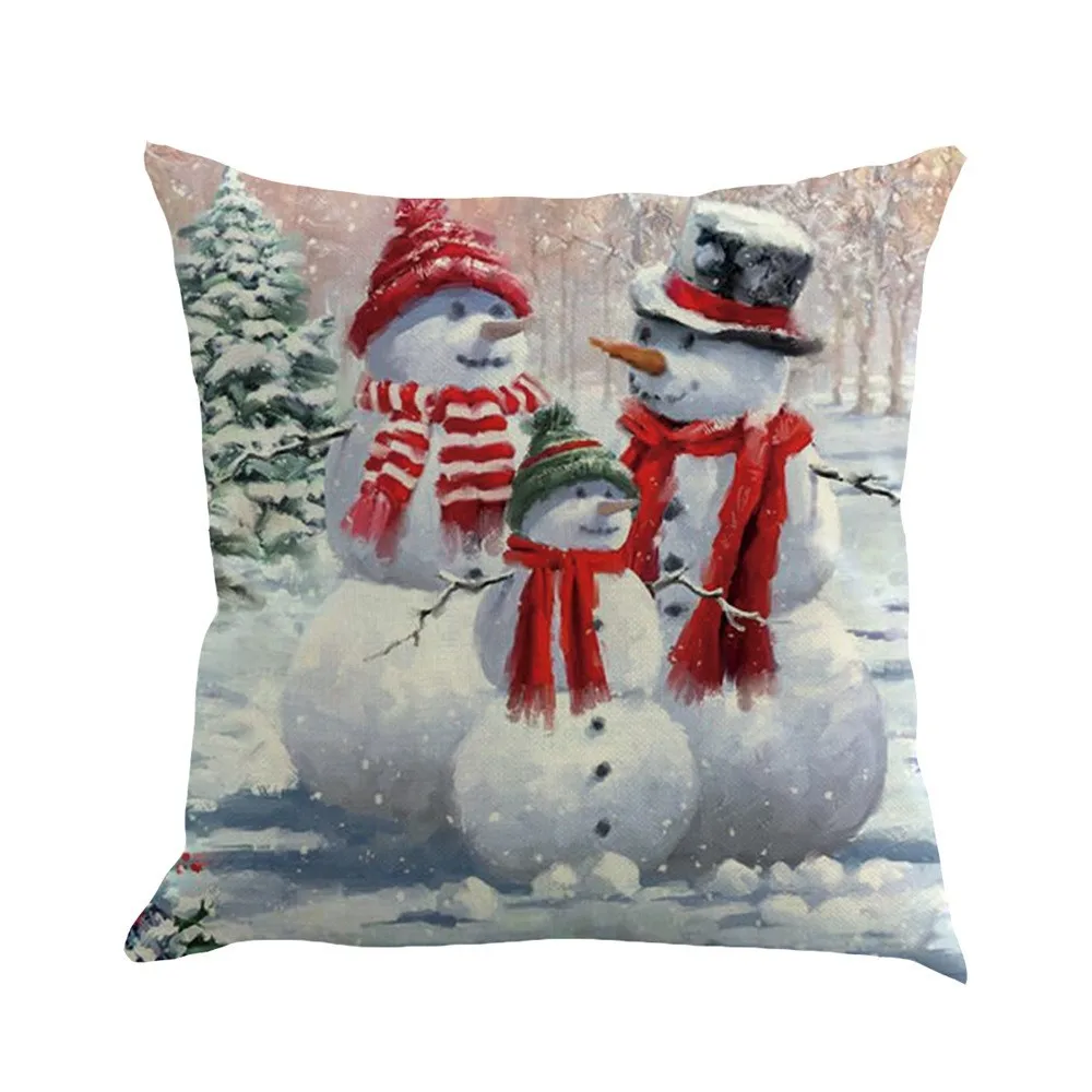4 шт. наволочка модная Милая Рождественская хлопковая линия домашняя Защитная Талия продукт чехол, накидка на подушку наволочка
