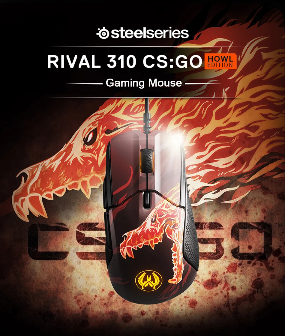 

Electronic Game Mouse Race RGB Cable Game Mouse CS: GO Howl Roar Limited Edition/PUBG Jedi Survival CF 300S Upgrade