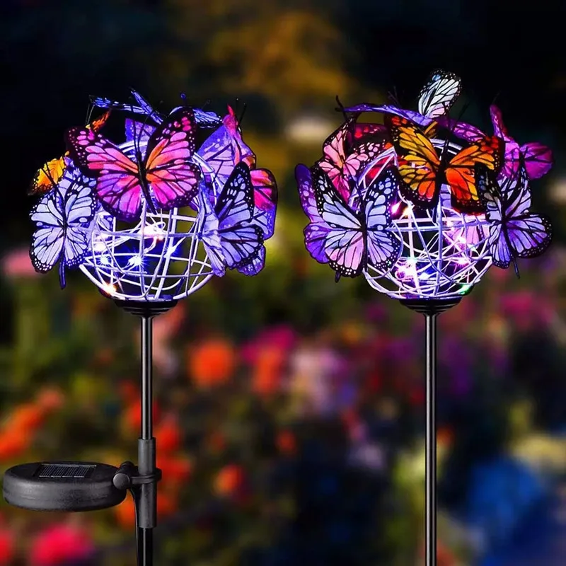 

Outdoor Waterproof Solar Light Simulation Butterfly Garden Yard Beautiful Lawn Lamp Christmas Wedding Sunlight Decoration Lights