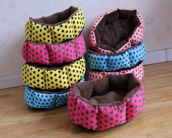 

Explosion models super soft cotton wool pet nest small octagonal nest dot dot Teddy dog nest cat litter