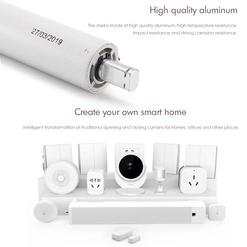  Original Xiaomi Aqara ZNGZDJ11LM Smart Curtain Motor Zigbee Smart Home APP Control Wifi Version Aut