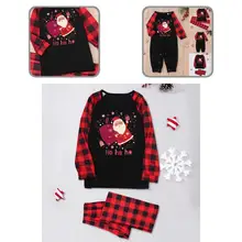 

Attractive Christmas Parent-child Set Elastic Waist Nightwear Christmas Pajamas Set Parent-child Outfit