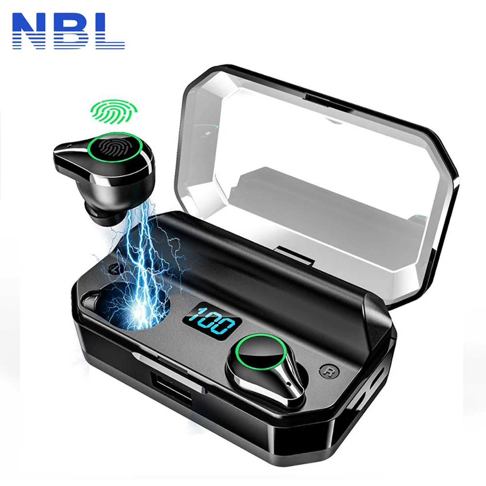 NBL 7200mAh TWS Bluetooth 5 0 наушники 9D стерео беспроводные IPX7 водонепроницаемые 7000mAh