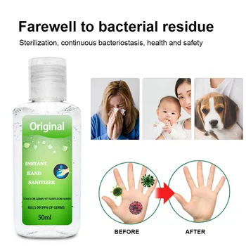 

50ML Mini Hand Sanitizer Free Fragrance Disposable No Clean Travel Portable Clean Moisturizing Leakage-Proof Safe Gel