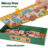 Christmas Bear Family Dress-Up Wooden Puzzles Toys Magnetic Jigsaw Change Clothes Sorting Matching Game Children Montessori Toys 5