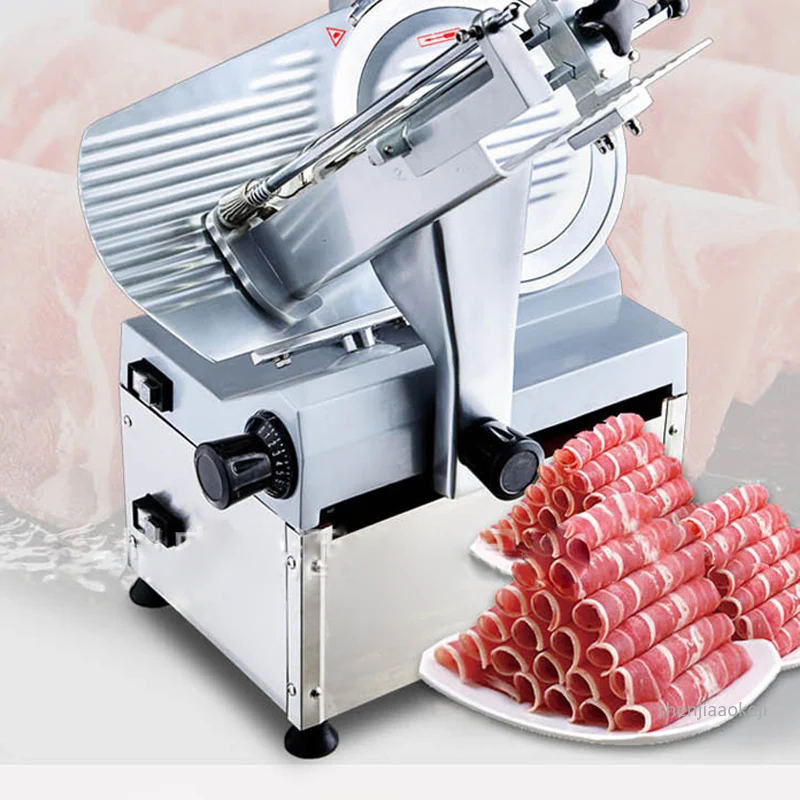 Lamb Beef and Other Meats Marada 15MM Electric Slicer Machine Commercial Meat Stainless Steel Desktop Meat Slicers Machine for Pork 15MM 