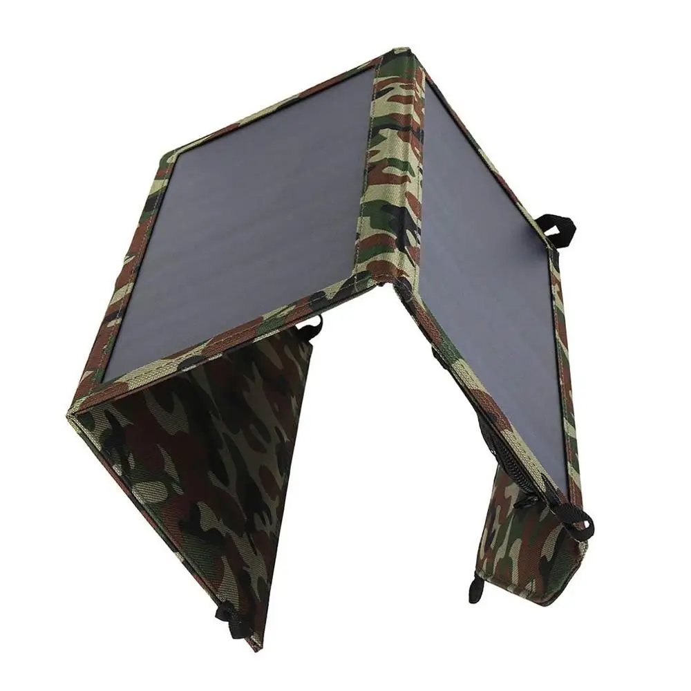  25W Dual USB Solar Panel Foldable Power Bank Panel Camping Hiking Phone Charger Charger Panel Power