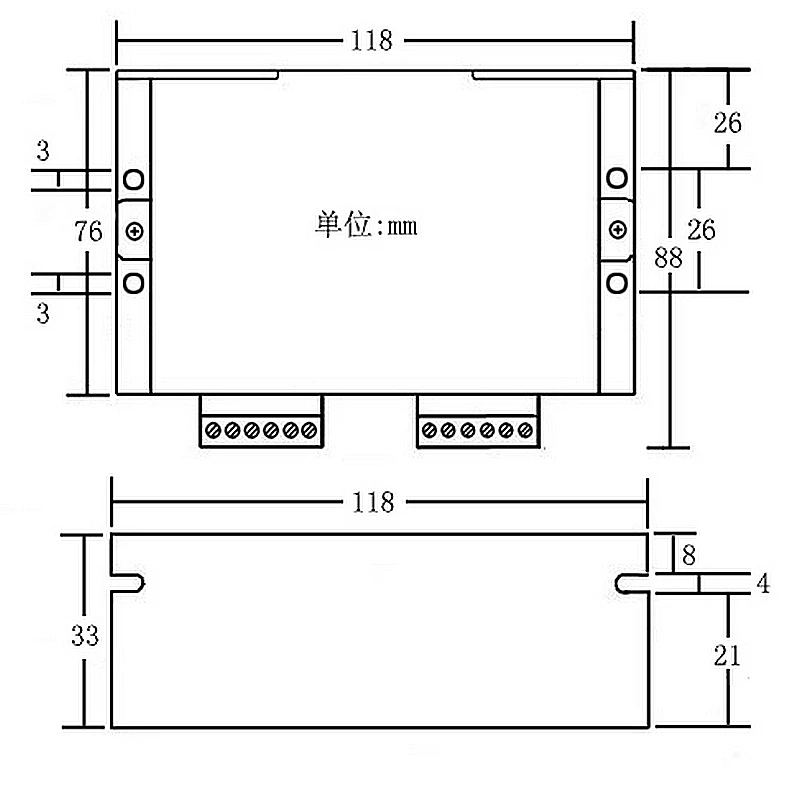 Nema23 42 DM556 Драйвер шагового двигателя 256 подразделение 24-50VDC 4.5A 2-фазный цифровой Драйвер шагового двигателя для станков с ЧПУ