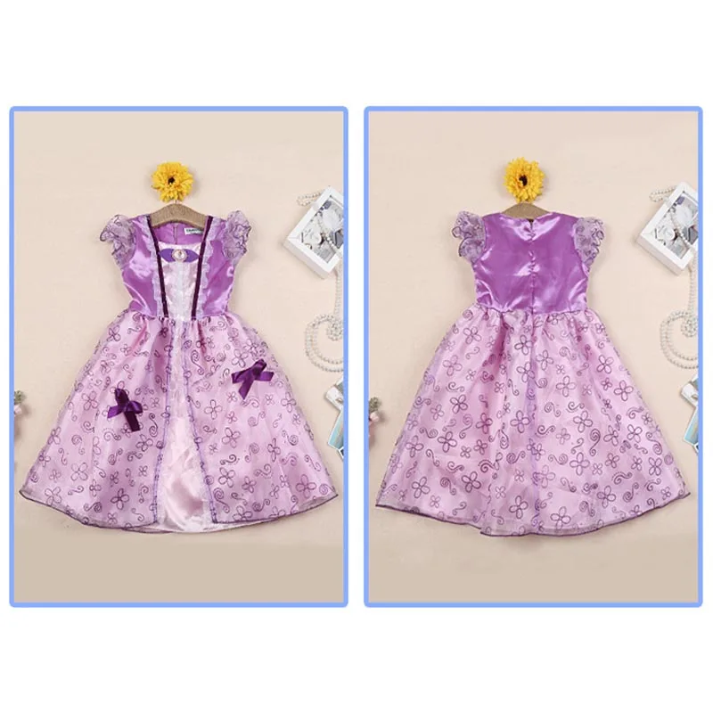 От 3 до 10 лет платье принцессы Софии Рапунцель для девочек на лето 2019|Платья| |