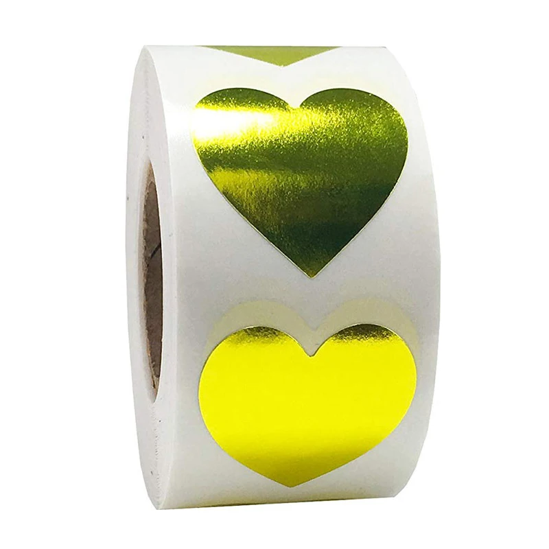  Golden Heart Sticker Seal Labels Christmas invitation Card Sticker Accessories Scrapbooking for Gif - 4.00016E+12
