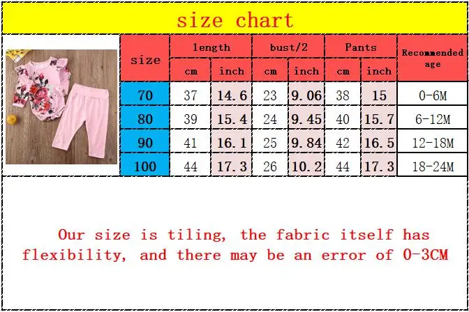 Spring Autumn Clothing Infant Baby Girl Kid Flower Fly Long Sleeve Jumpsuit Tops Trousers Pants Casual 2pcs Cotton Clothes 0-24M